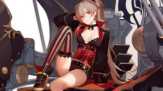 Azur lane: Jean Bart Doggy Style with a Beautiful Babe (3D Hentai)