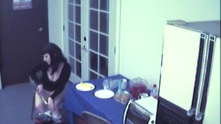 Brunette rubbing and Masturbate using Vegetable