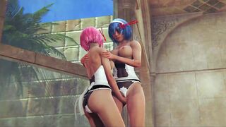 Sexy Threesome Maid POV