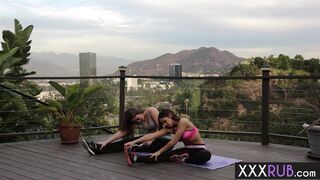 Sensual body massage by Latina lesbian