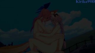 Tamamo no Mae and Astolfo have intense sex in a deserted hot spring. - Fate/Grand Order Hentai