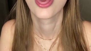 giantess swallows gummy bears and jerks off as they digest in her stomach