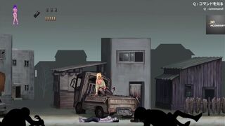 Hot blonde girl have sex with zombies and female zombies (Parassite in city) p2