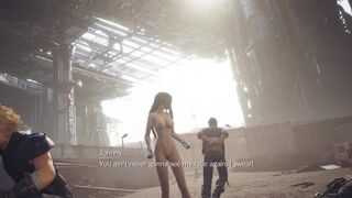 Tifa, Fully Naked, Walking Around - Nude Walkthrough FF7 RMK Part 3