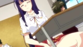 Schoolgirl can't stop Masturbating in Class with others seeing