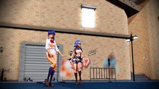 Aojo and Otori Cape PLAY Paco Paco mmd r18 3d hentai animation