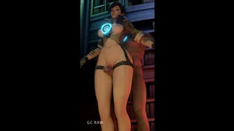 Tracer Thighjob In The Library. GCRaw. Overwatch