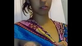 Indian Chick - Milking Her Boobs