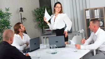Porn World - Sexy Petite Spaniard Francys Belle Seals Business Deal With Office Room DP GP2271