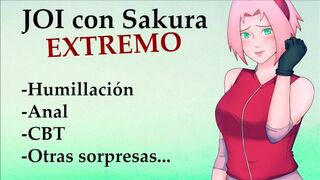 JOI extremo con Sakura. Anal, humillación, etc...