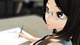 Beautiful Glasses Beauty Jerks You Off In Lessions - SUB ASMR 3D