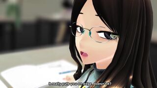 Beautiful Glasses Beauty Jerks You Off In Lessions - SUB ASMR 3D