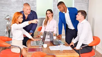 Porn World - Interracial DP Orgy With Office Sluts Veronica Leal And Francys Bell GP2252