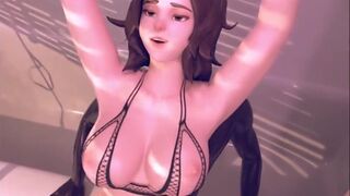 [Blacked] Mei enjoys a huge cock in the bathroom [Grand Cupido]( Overwatch )