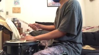 Playing On The Drums While Parents Are Moaning Loud In The Other Room