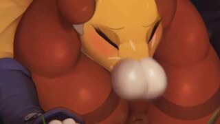 Guilmon x Renamon Blowjob