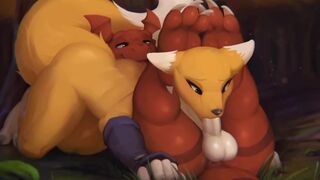 Guilmon x Renamon Blowjob