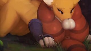 Guilmon x Renamon Blowjob