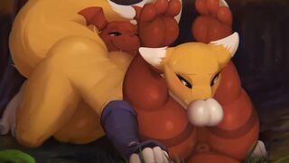 Guilmon x Renamon Blowjob