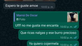 WHATSAPP CONVERSATION WITH MY FRIEND'S MOTHER OSCAR I FUCK HER AGAIN