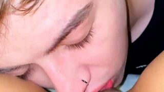 Licking my girlfriend's clit and eating pussy to orgasm with wet vagina - Amateur Real Cunnilingus