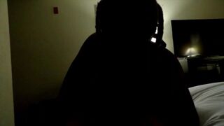 ASMR Princess Hayze sucking Gaktrizzy dick in the dark while his roomate is S