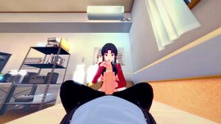 Evangelion: Misato Katsuragi Doggy Style Sex with a Beautiful Babe. (3D Hentai)