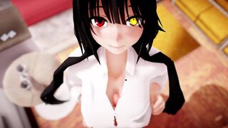 kurumi tokisaki sloppy titty fuck POV - 3D