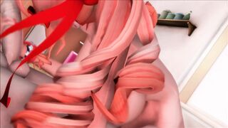 【SEX-MMD】Exercise of pigtails girl【R-18】