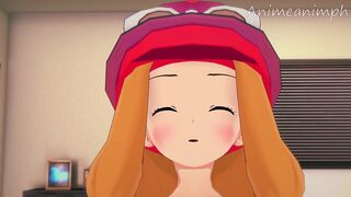 Fucking Horny Trainer Serena from Pokemon Until Creampie - Anime Hentai