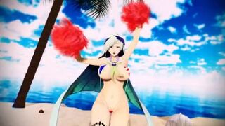 mmd r18 horny girl in the beach 3d hentai