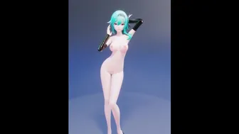 0083 -【R18-MMD】Genshin Impact 原神 Eula 优菈 - Shake It