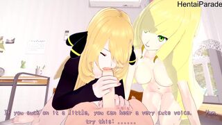 Cynthia and Lusamine for great Threesome Pokemon [Hentai 3D]
