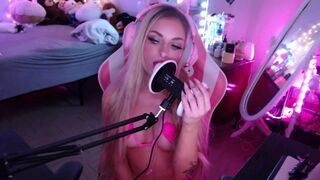 ASMR Wet Ear Licking in Sexy Lingerie
