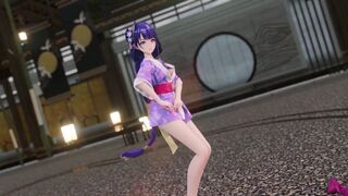 0143 -【R18-MMD】Genshin Impact 原神 Raiden Shogun 雷电将军 - 笑纳