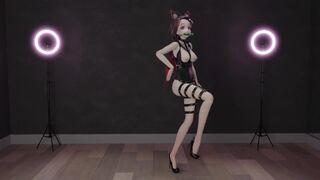 0221 -【R18-MMD】Demon Slayer nezuko - Pink Cat