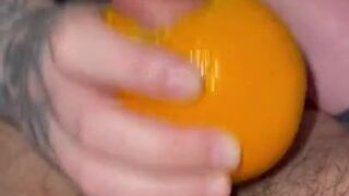 Giving tinder date head with a orange while pregnant