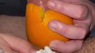 Giving tinder date head with a orange while pregnant