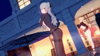 0404 -【R18-MMD】Honkai Impact 3rd 崩坏三 APHO Bronya at office with other valkyrie