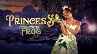 VR Cosplay X - Ebony Babe Lacey London as PRINCESS Tiana Turns FROG Into Lover VR Porn