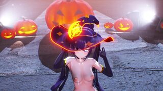 0434 -【R18-MMD-4K】Genshin Impact 原神Mona - Happy Halloween