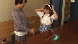 Busty japanese teen sucks dick