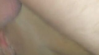 Close-up slow-mo beautiful tight pussy fucked by big dick and balls