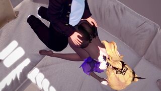 Genshin Impact: Fischl Sex with a Beautiful Girl. (3D Hentai)