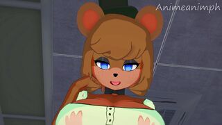Fucking Horny Female Freddy from Five Night at Freddy's - Anime Hentai 3d