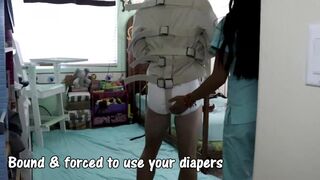 Billy gets diapered for wetting himself abdl
