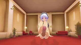 3D HENTAI Maid fingering your cock with her feet until you cum