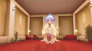 3D HENTAI Maid fingering your cock with her feet until you cum