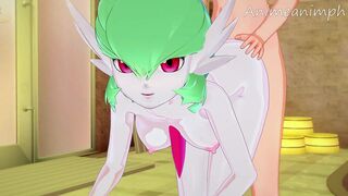 Pokemon Trainer Gives Exp to his Gardevoir to Raise Her Level to 100 - Anime Hentai 3d