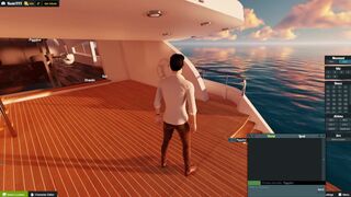 Walking around the yacht. Then going to a club.
